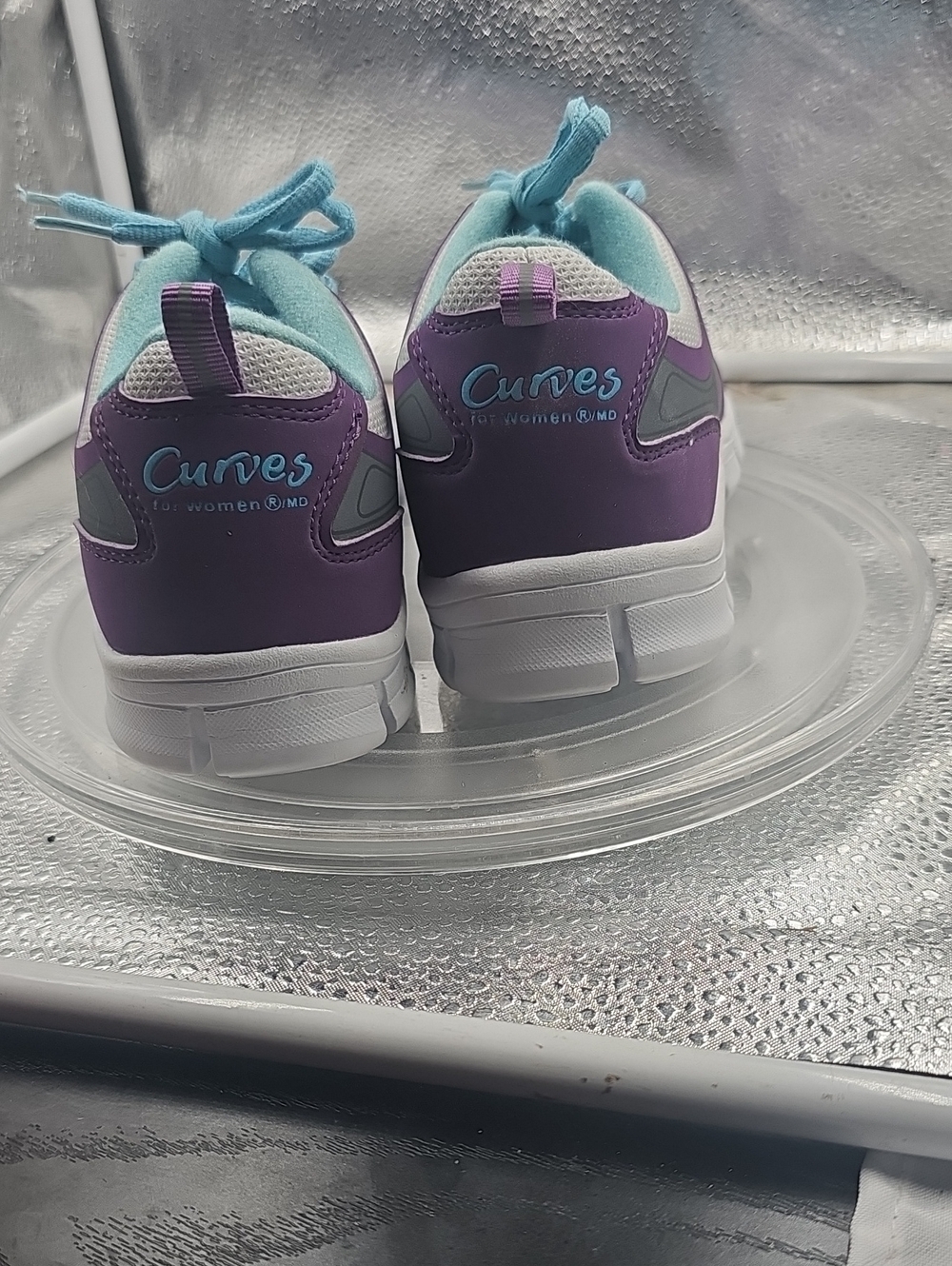 W Purple And White Shoe Sz 6.5 - Picture 3 of 5
